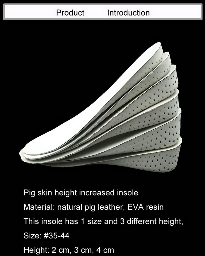Insole type Heightening insole